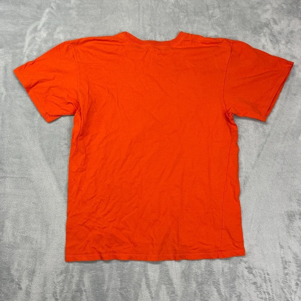 Nike Shirt Mens Small Orange Graphic Logo Athletic Cut Crew Neck‎ Pullover Tee